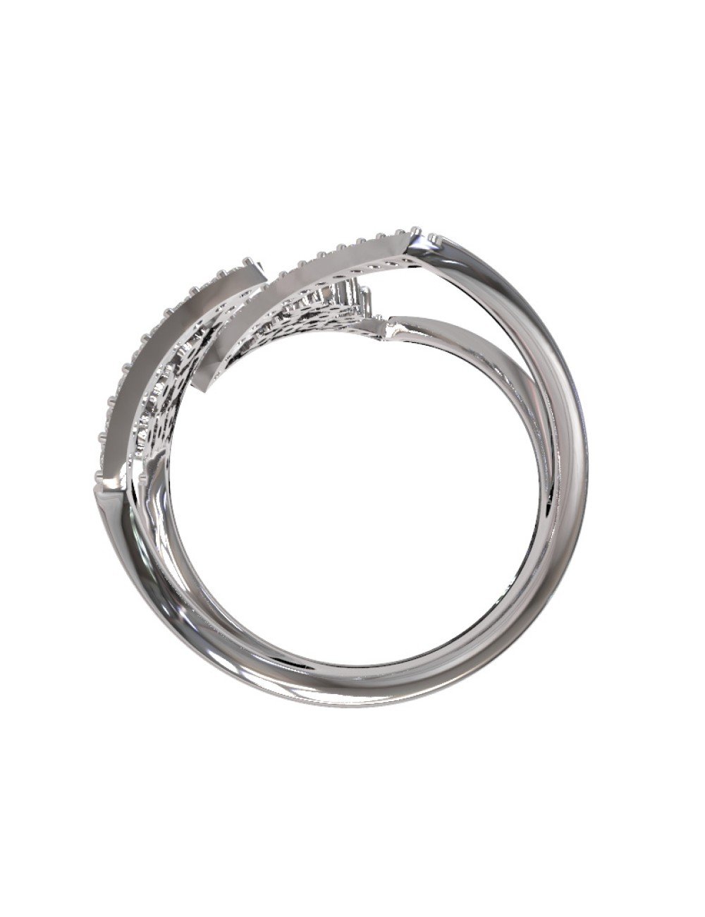 Кольцо из белого золота c бриллиантами