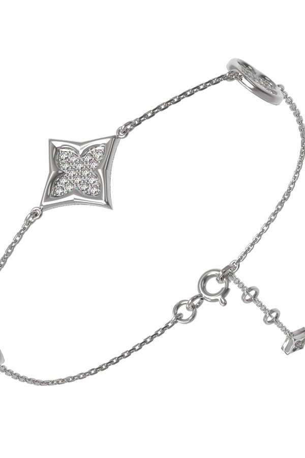 Браслет из белого золота c бриллиантами