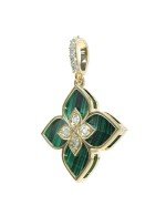 Подвеска из лимонного золота c бриллиантами и малахитом