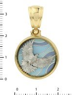 Подвеска из лимонного золота c эмалью