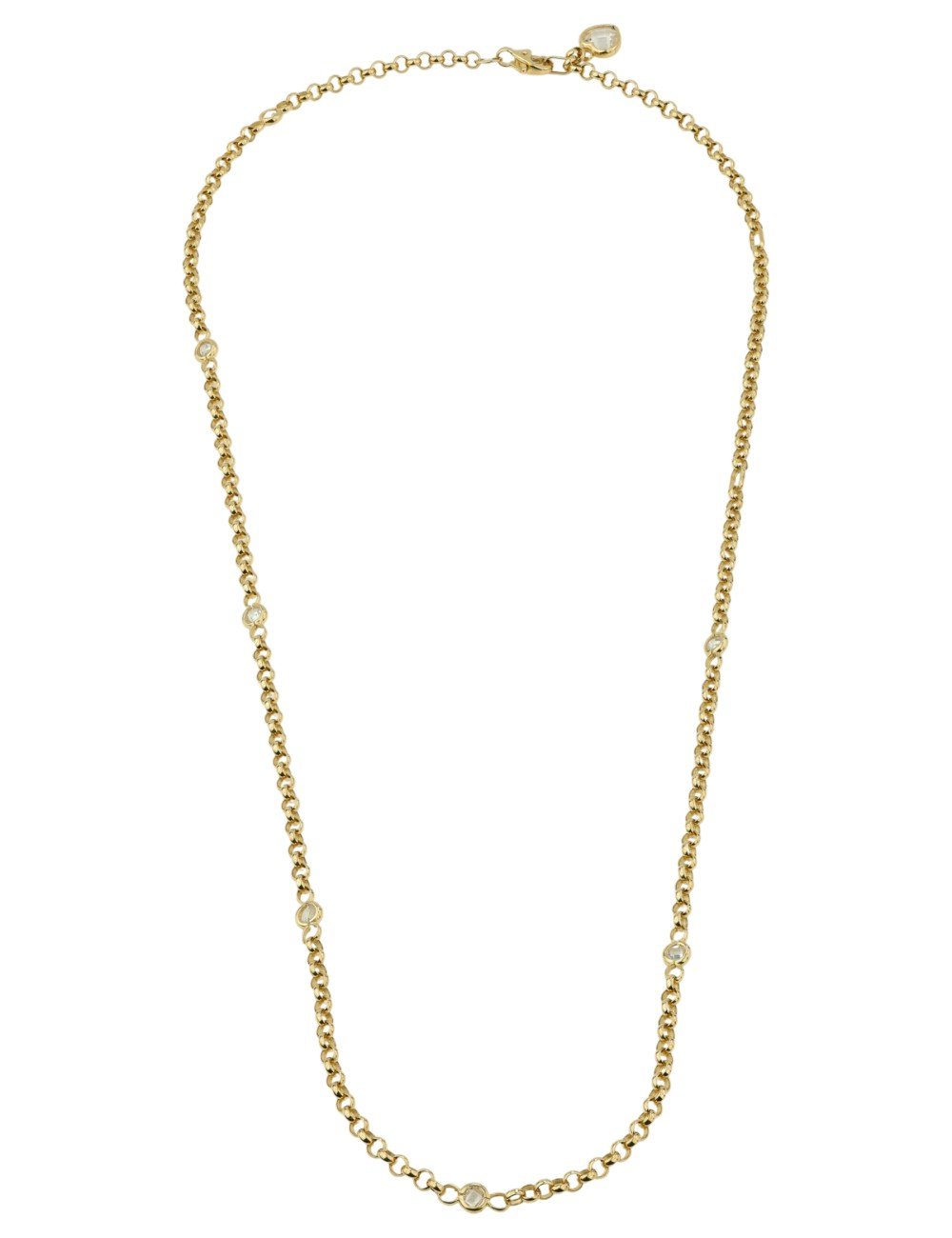 Цепь из лимонного золота c фианитом