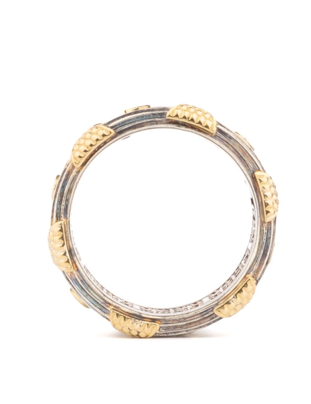 Кольцо из серебра и золота c рубином