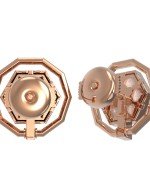 Серьги из золота c ониксом и перламутром