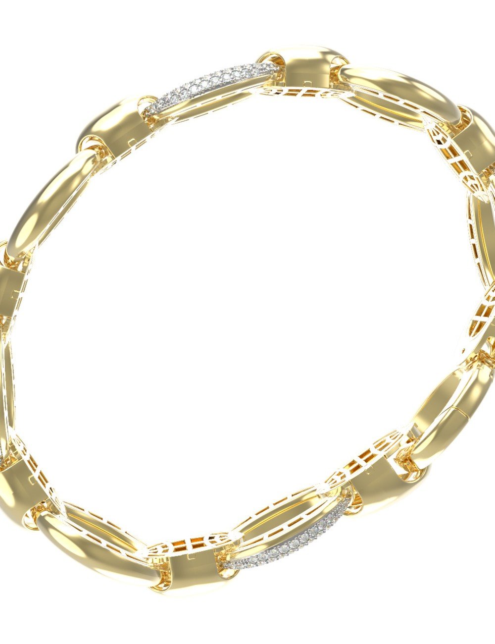 Браслет из лимонного золота c бриллиантами