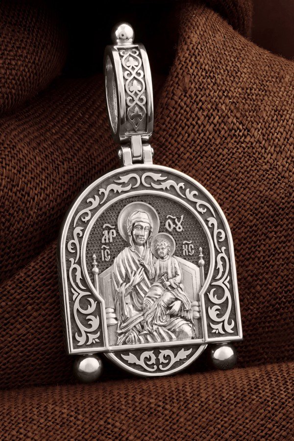 Образок из белого золота 585 пробы