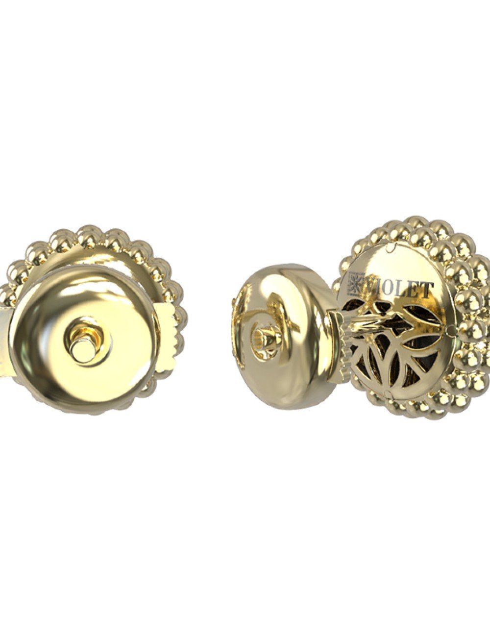 Серьги из лимонного золота c ониксом