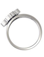 Кольцо из белого золота c бриллиантами и ониксом