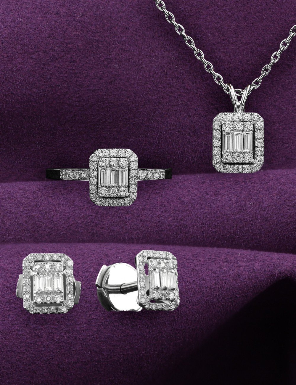 Колье из белого золота c бриллиантами