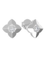 Серьги из белого золота c бриллиантами