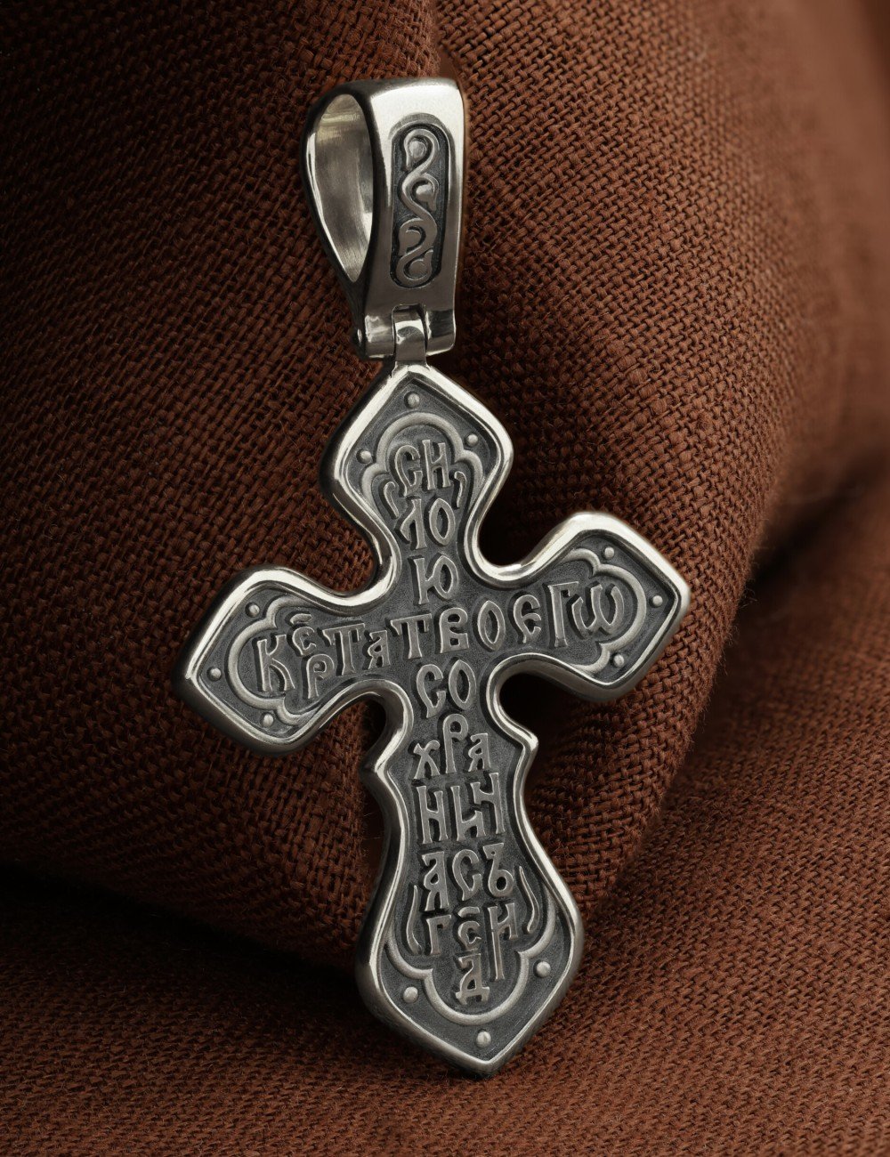 Крест из белого золота