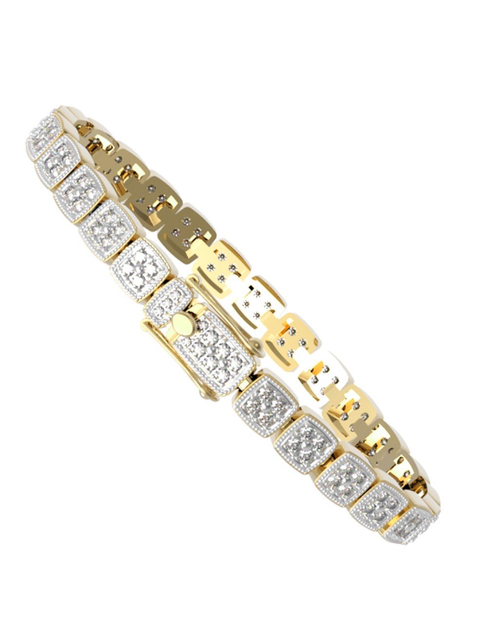 Браслет из лимонного золота c бриллиантами