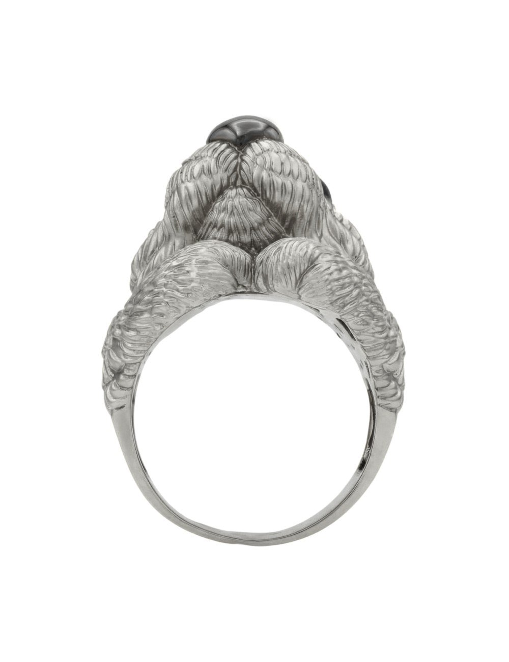 Кольцо из белого золота c эмалью