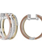 Серьги из белого золота c бриллиантами