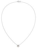 Колье из белого золота c бриллиантами и перламутром