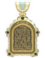 Образок из лимонного золота c эмалью и иконописью