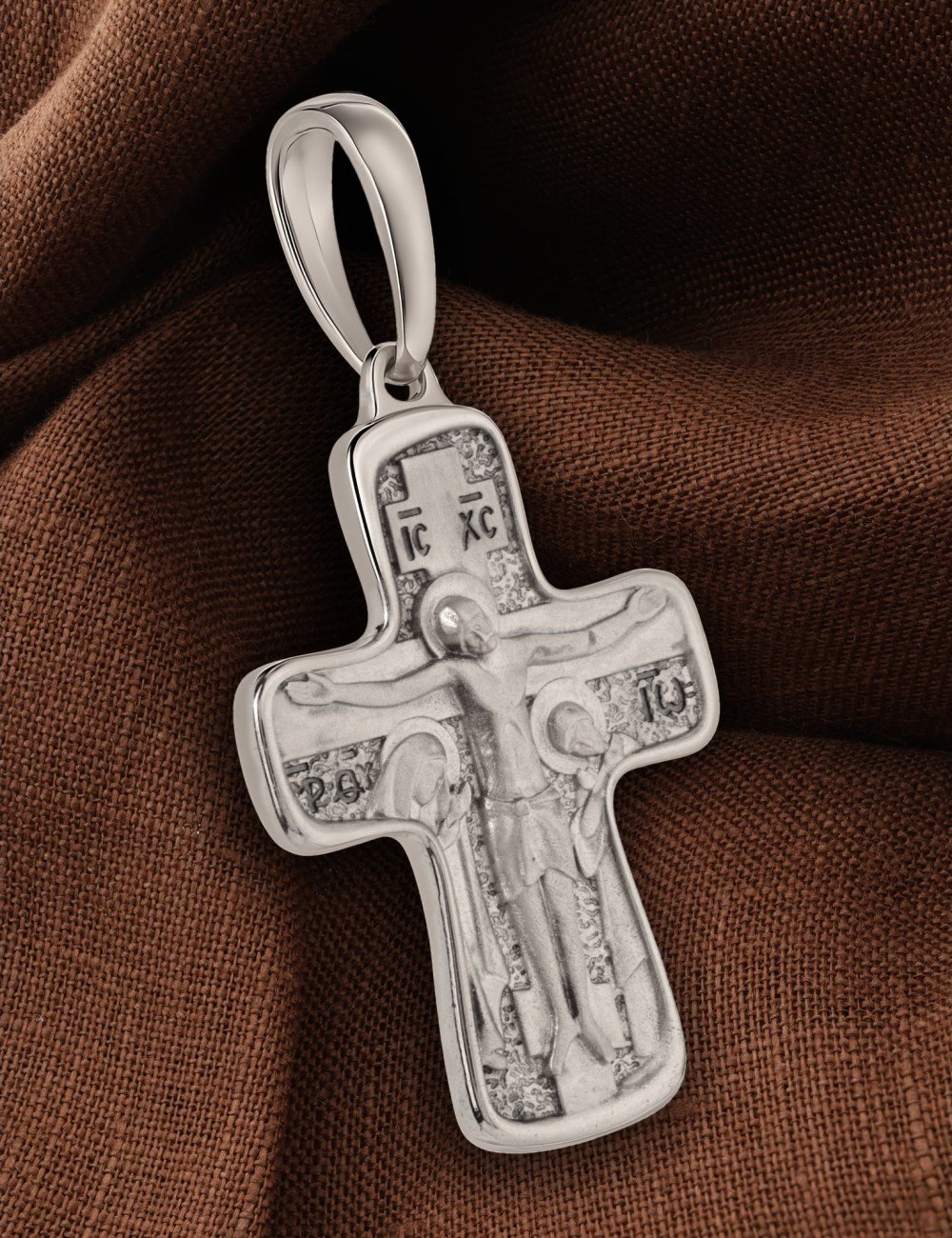 Крест из белого золота