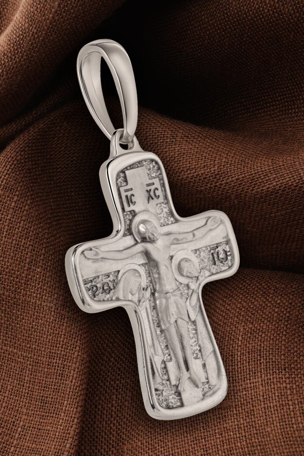 Крест из белого золота