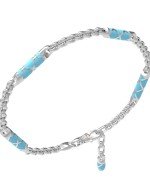 Браслет из белого золота c эмалью