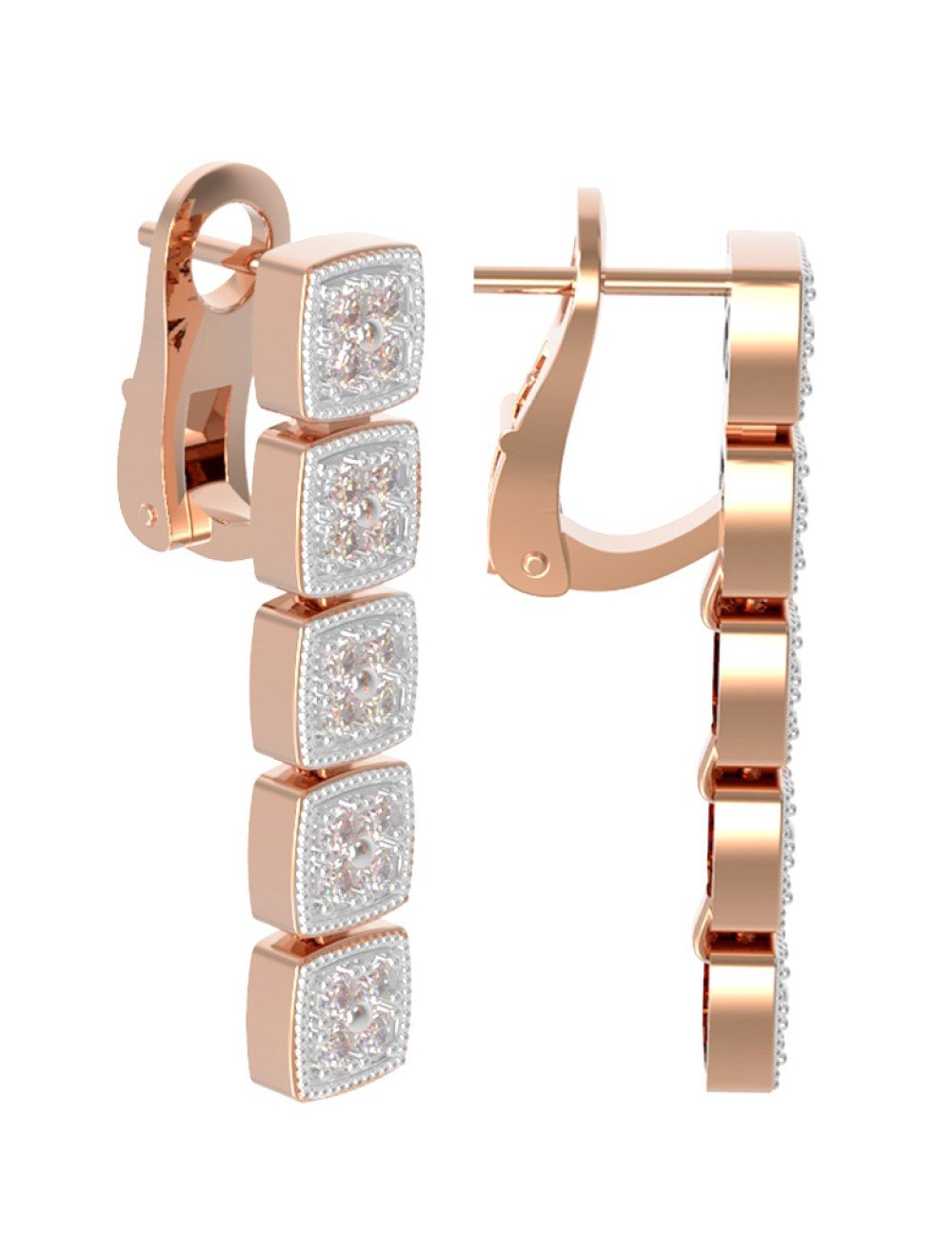 Серьги из золота c бриллиантами