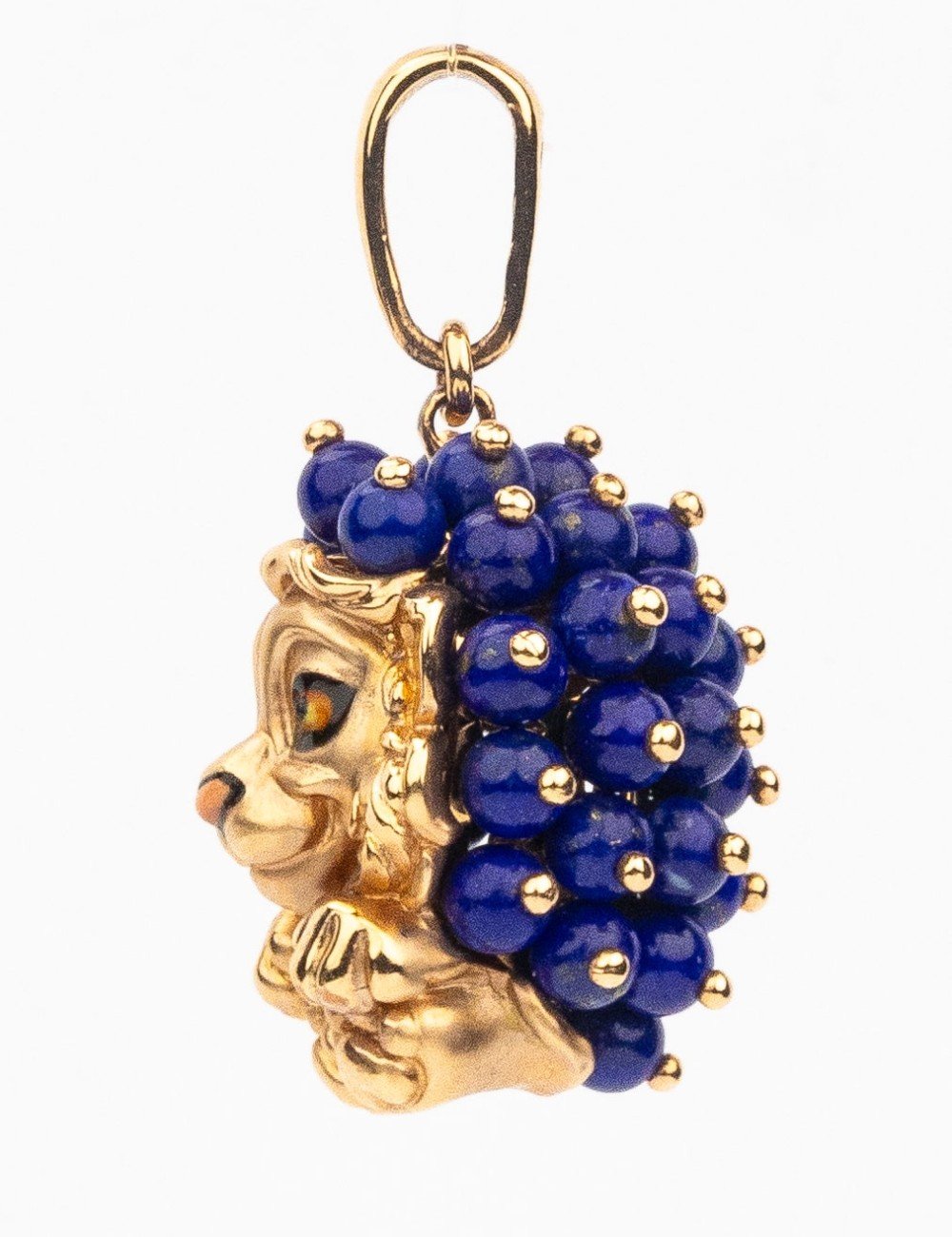 Подвеска из золота c эмалью и лазуритом