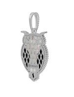 Подвеска из белого золота c эмалью, ониксом и перламутром