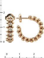 Серьги из розового золота c бриллиантами