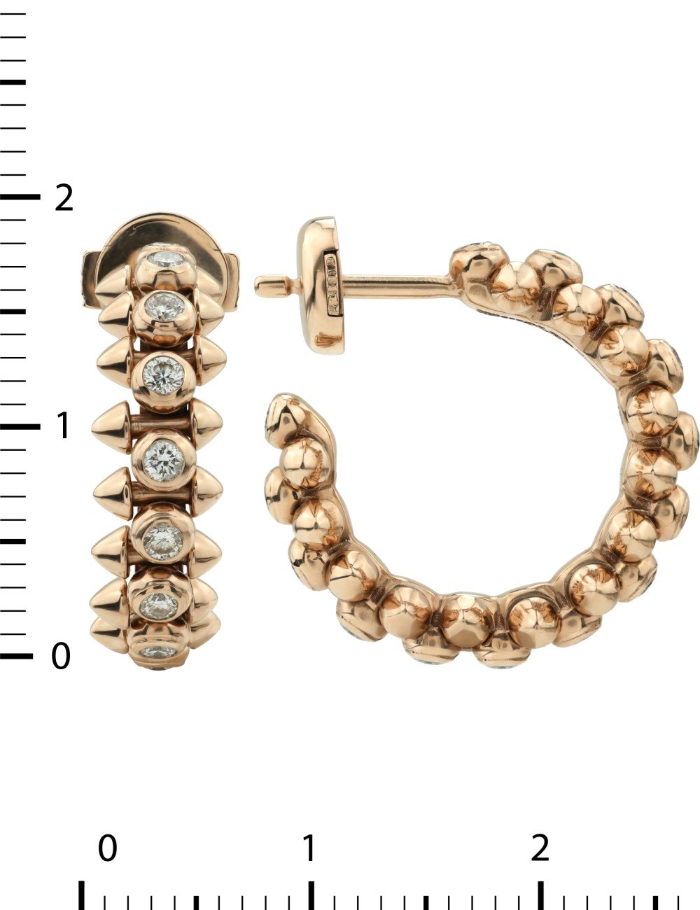 Серьги из розового золота c бриллиантами