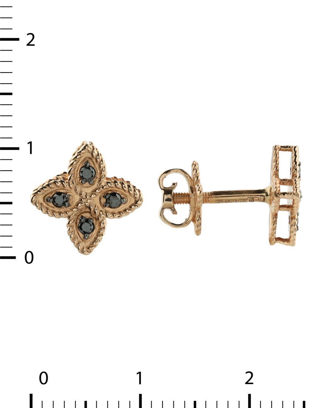 Серьги из золота c бриллиантами