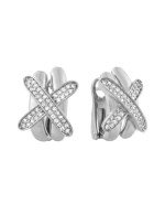 Серьги из белого золота c бриллиантами