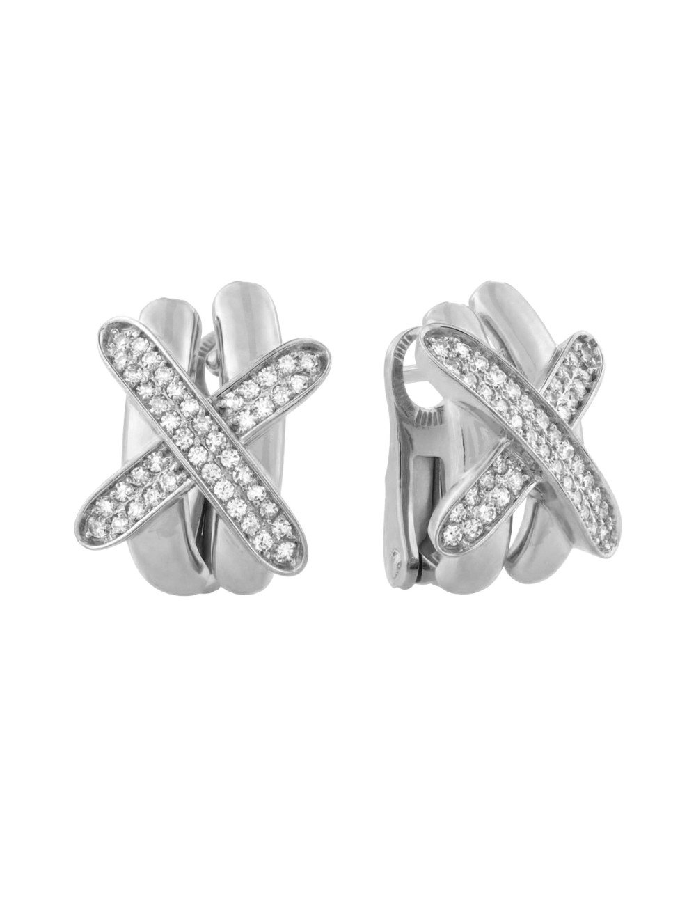 Серьги из белого золота c бриллиантами