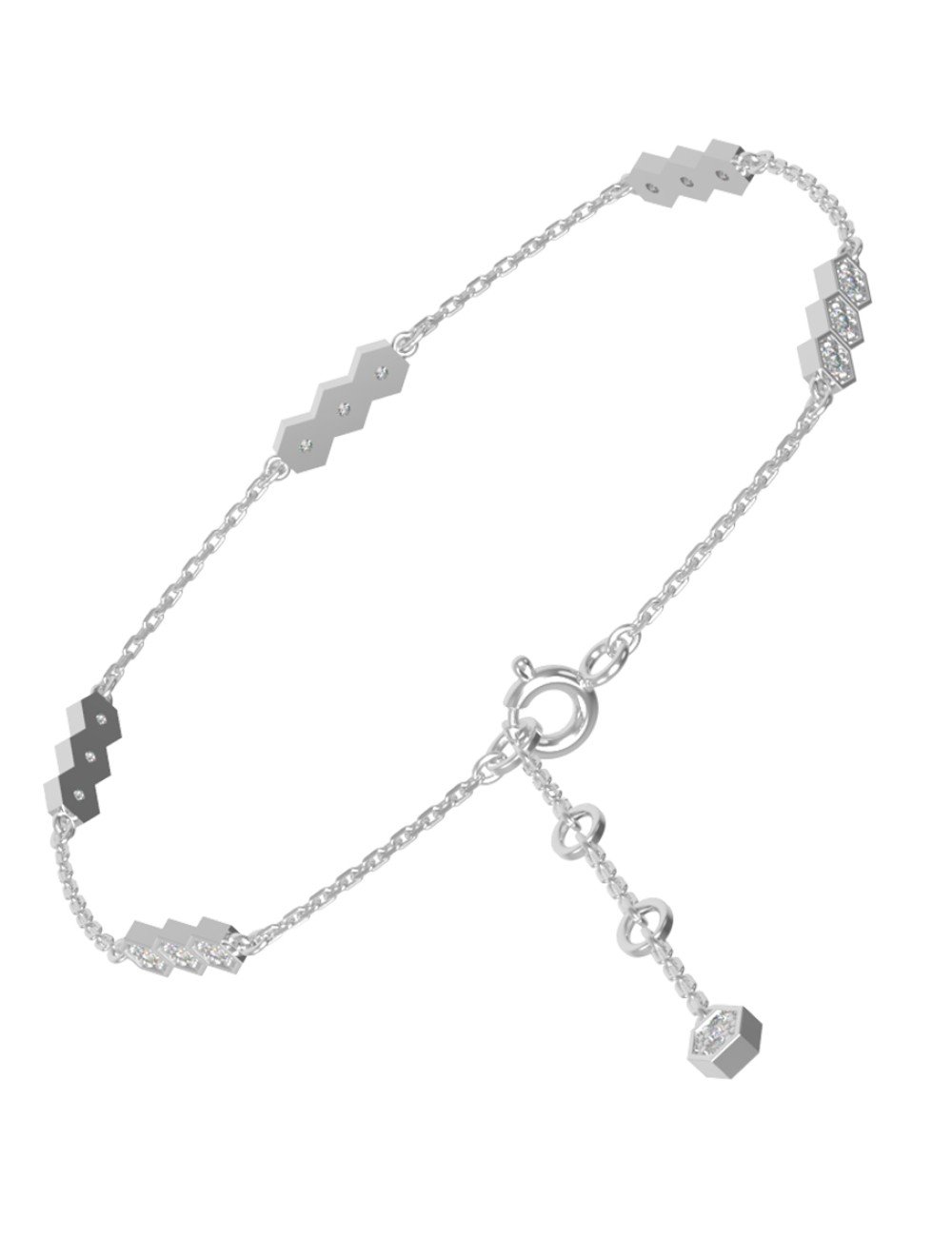 Браслет из белого золота c бриллиантами