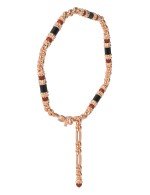 Браслет из золота c ониксом и кораллом