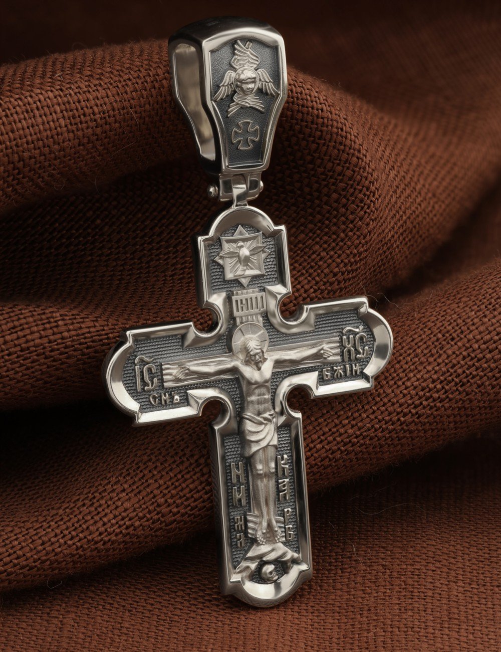 Крест из белого золота