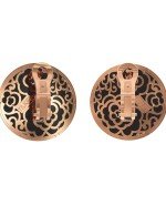 Серьги из золота c ониксом и перламутром