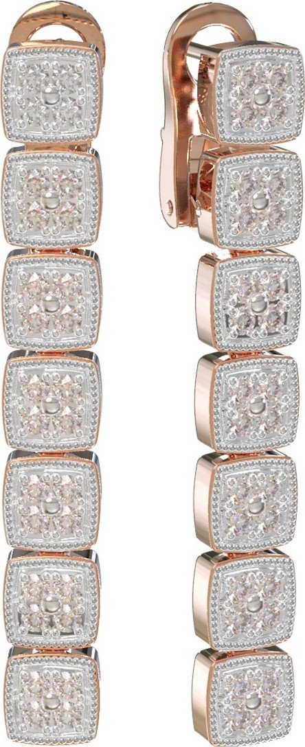 Серьги из золота c бриллиантами