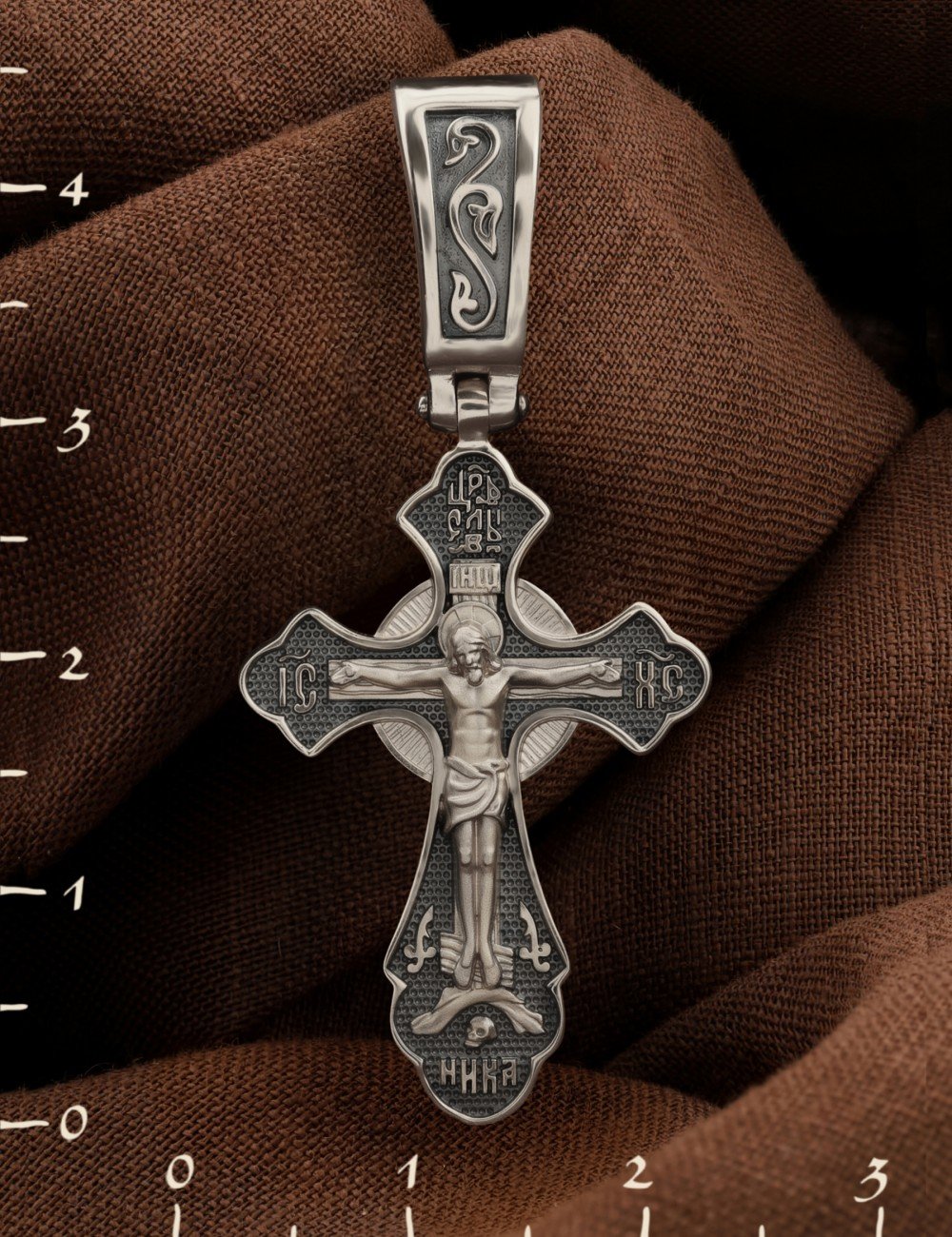 Крест из белого золота