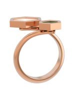 Кольцо из золота c малахитом и перламутром