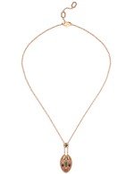 Колье из золота c бриллиантами, сапфиром и малахитом