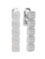 Серьги из белого золота c бриллиантами