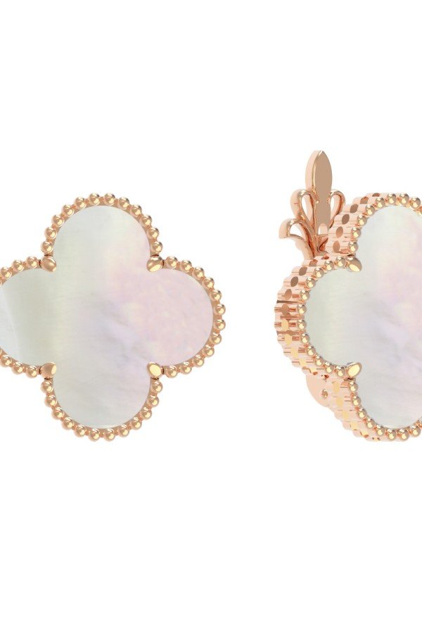 Серьги из золота c перламутром