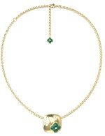 Колье из лимонного золота c бриллиантами и малахитом