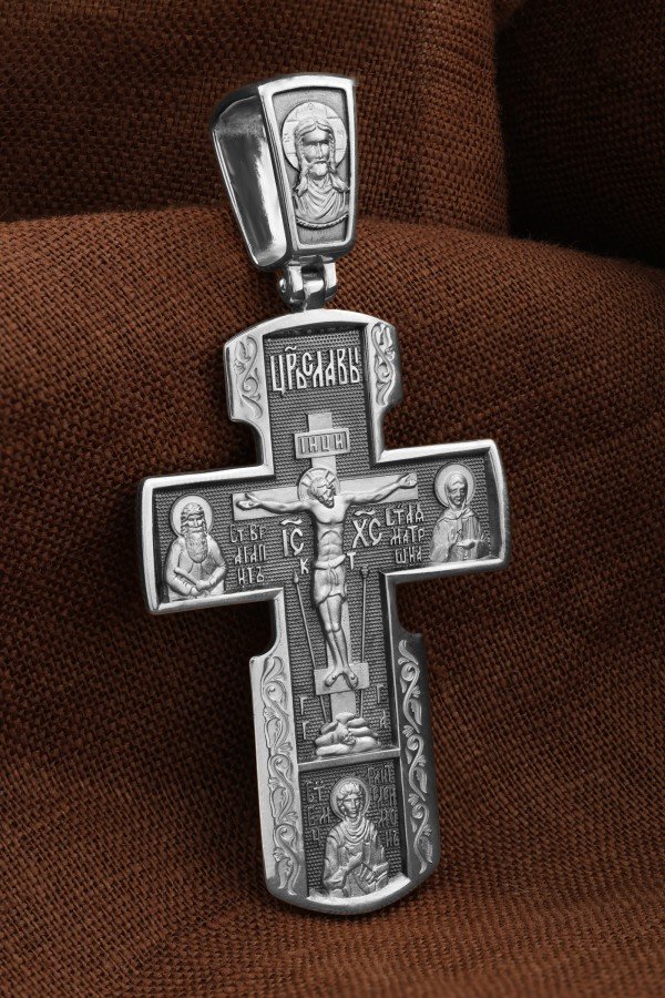 Крест из белого золота