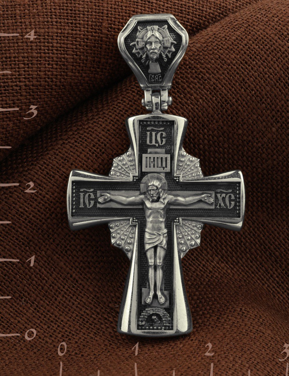 Крест из белого золота