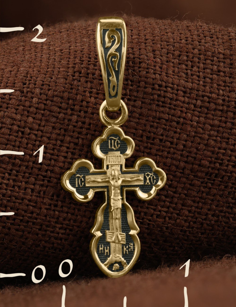 Крест из лимонного золота