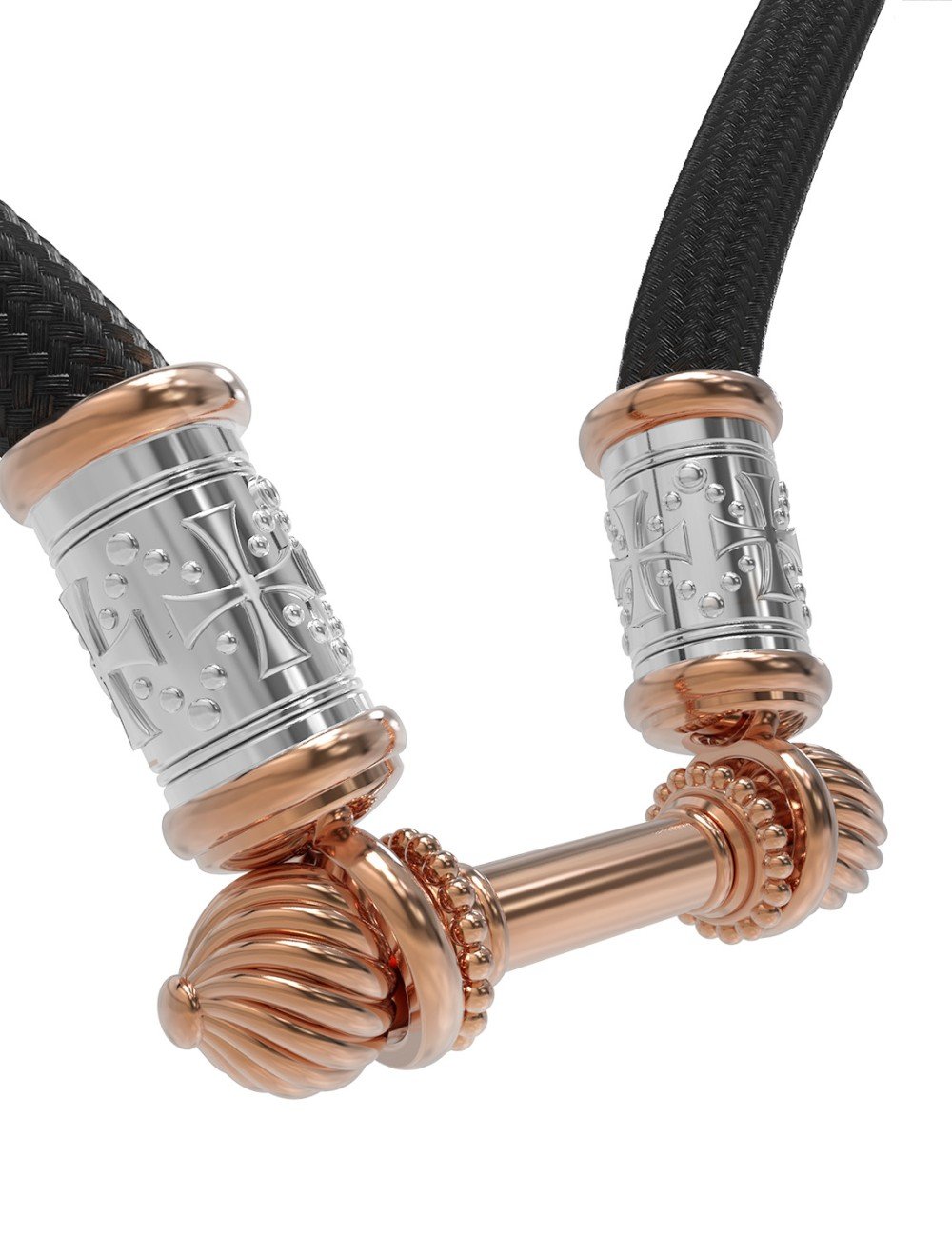 Шнурок шёлковый из золота c шёлковым шнурком