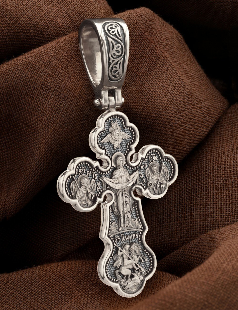 Крест из белого золота