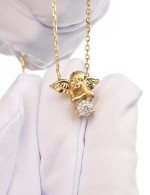 Колье из лимонного золота c бриллиантами