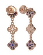 Серьги из золота c бриллиантами, лазуритом и перламутром