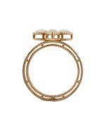 Кольцо из золота c бриллиантами и перламутром