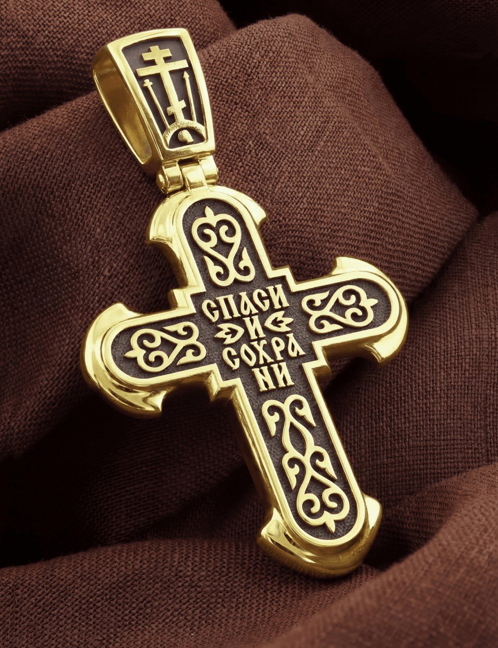 Крест из лимонного золота